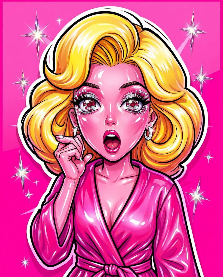 avoids FaceTime. — glossy pink Dolly avatar