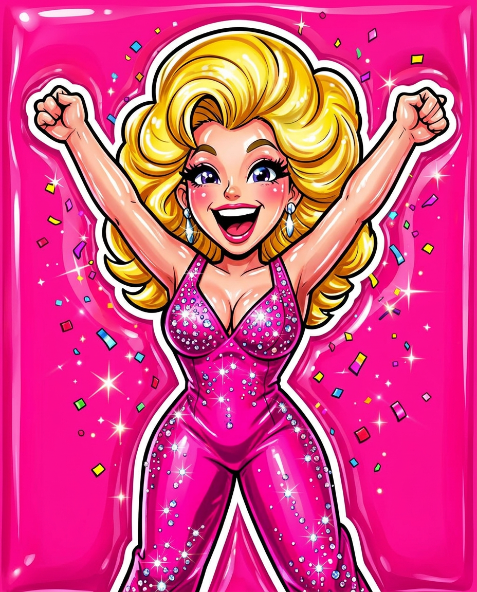 just wants to get to livin'. — glossy pink Dolly avatar